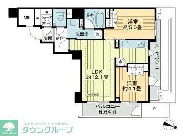 BELISTA下高井戸駅前(2LDK/5階)の間取り写真