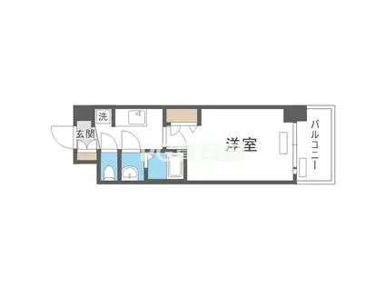 プレサンス堺筋本町センティス(1K/4階)の間取り写真