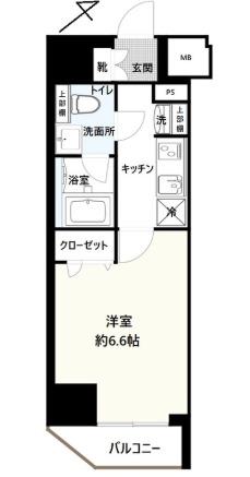 GENOVIA横浜関内SKYGARDEN(1K/5階)の間取り写真