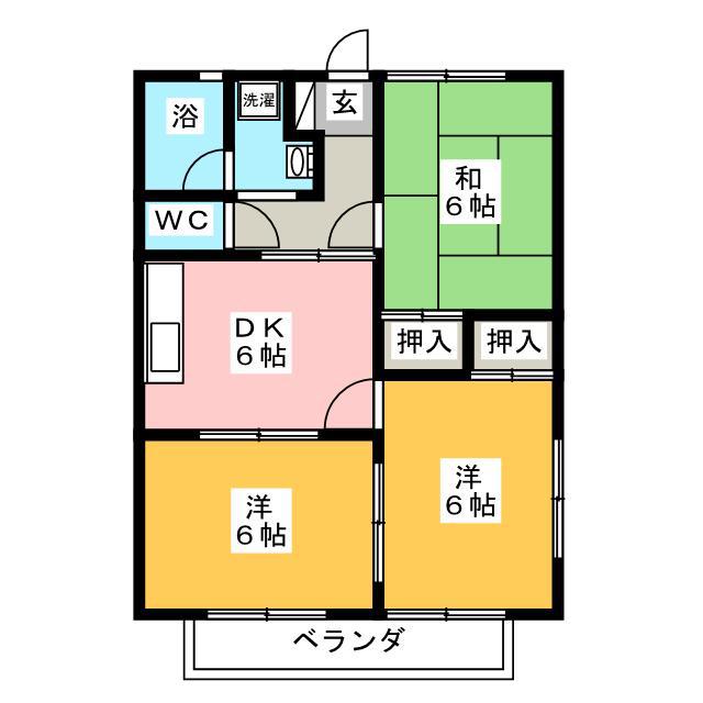 メイプル田中A(3DK/2階)の間取り写真