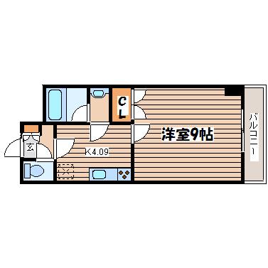アーバンヒルズ国見(1K/5階)の間取り写真