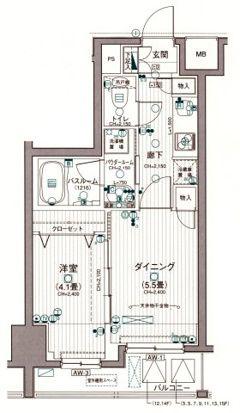 日神デュオステージ池袋(1DK/11階)の間取り写真
