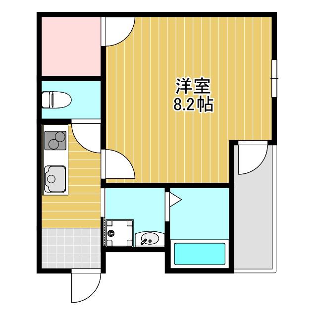 フジパレス曽根南町II番館(1K/1階)の間取り写真