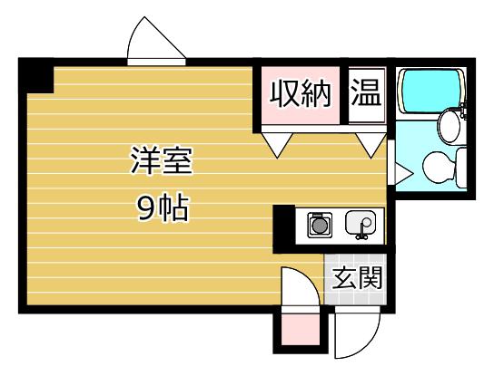 エスポアールミード(ワンルーム/2階)の間取り写真