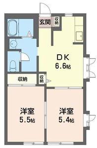 アネックス富岡(2DK/2階)の間取り写真