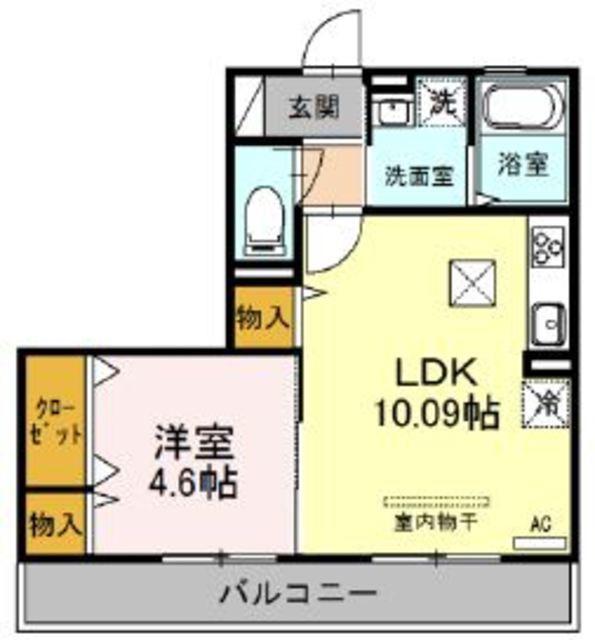 サン アイランド(1LDK/1階)の間取り写真