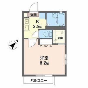 フェアリーランドB(1K/1階)の間取り写真
