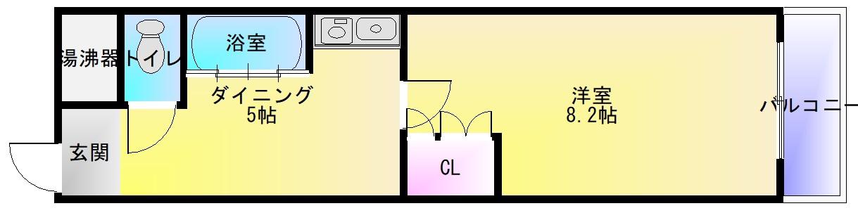 ラポール友愛I(1DK/1階)の間取り写真