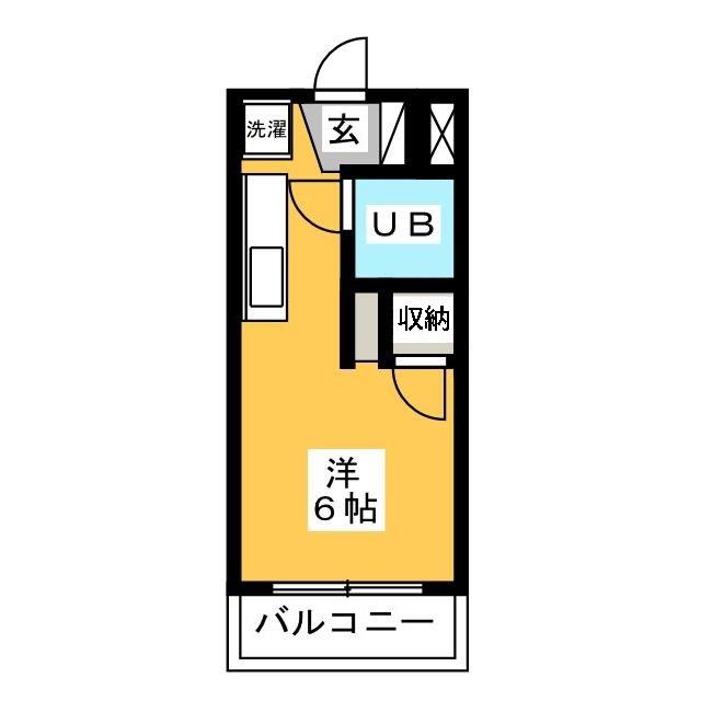 マンションシュウメイ(ワンルーム/1階)の間取り写真
