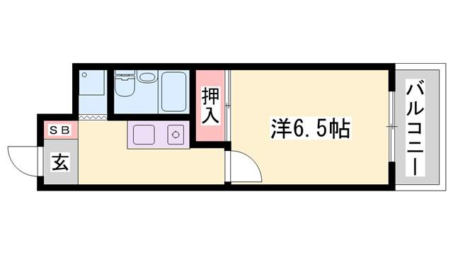 メゾンアポロ(1K/4階)の間取り写真