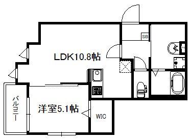 地下鉄七隈線 金山駅(福岡) 徒歩13分 3階建 新築(1LDK/1階)の間取り写真