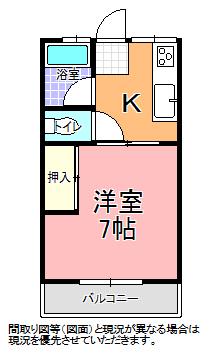シティハイムメルモ(1K/2階)の間取り写真