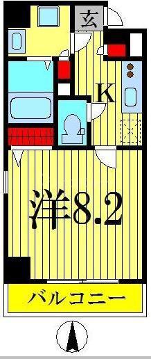 レオーネ森下駅前(1K/5階)の間取り写真