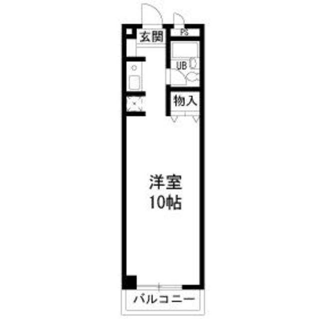 メイローズ東寺尾(ワンルーム/3階)の間取り写真