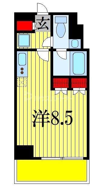 BPRレジデンス船橋本町(ワンルーム/5階)の間取り写真