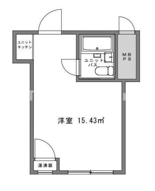 新宿三光町ハイム(ワンルーム/4階)の間取り写真