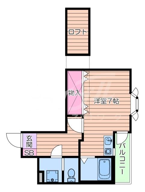 カルム香川II(ワンルーム/1階)の間取り写真