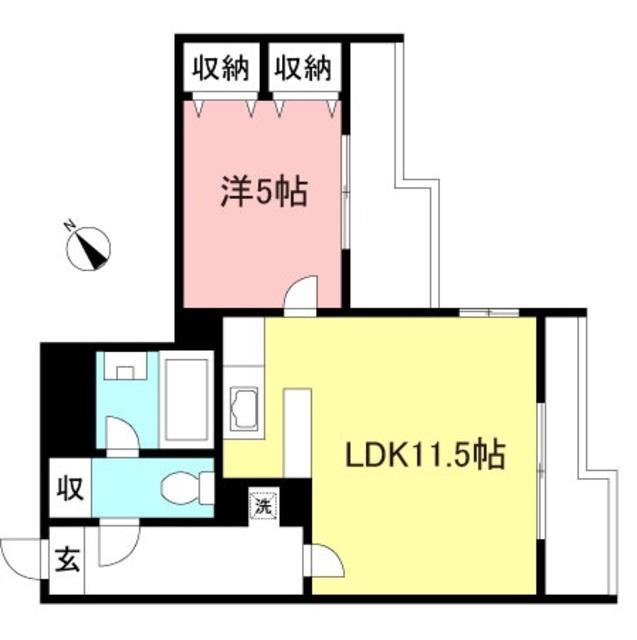 サンフォレスト(1LDK/2階)の間取り写真