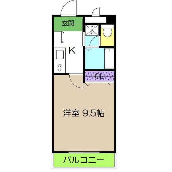 エポカ大川筋(1K/6階)の間取り写真