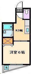 エクセル緑町(1K/2階)の間取り写真