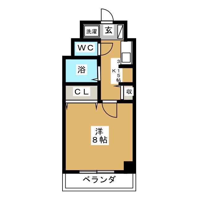 ヴィラ・タカツ(1K/3階)の間取り写真