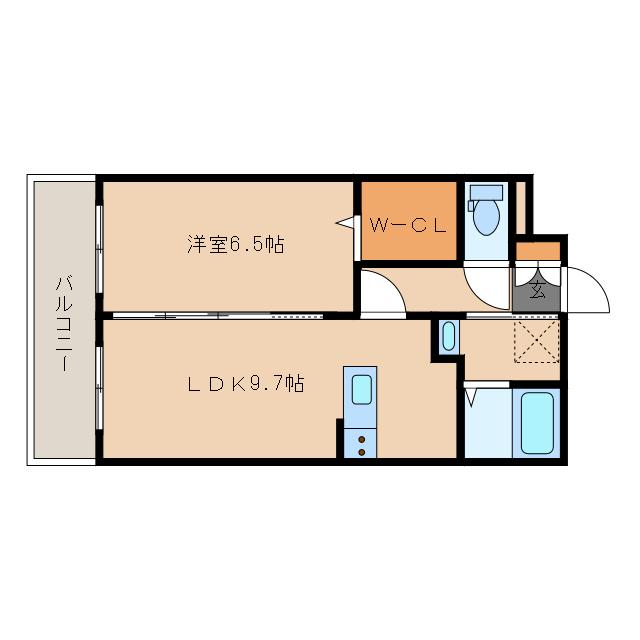 ソルブリアント(1LDK/1階)の間取り写真