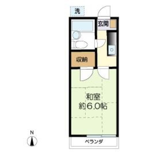 くれたけハイム(1K/2階)の間取り写真