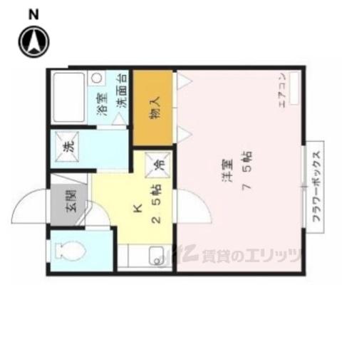 駒井ハイツ(1K/2階)の間取り写真