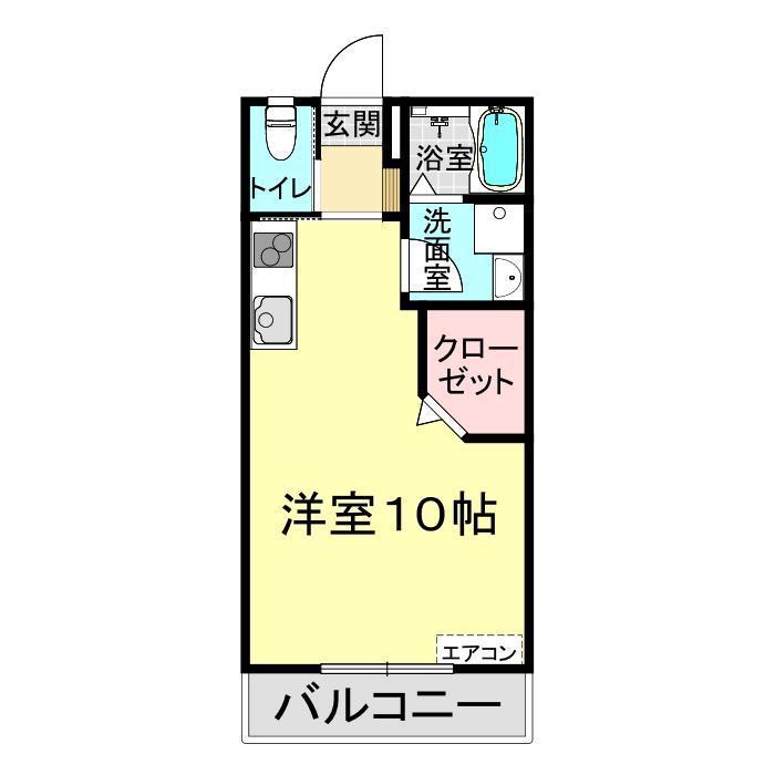 アルビオン(ワンルーム/2階)の間取り写真
