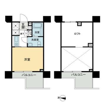 スタジオスクエア住吉(1K/3階)の間取り写真