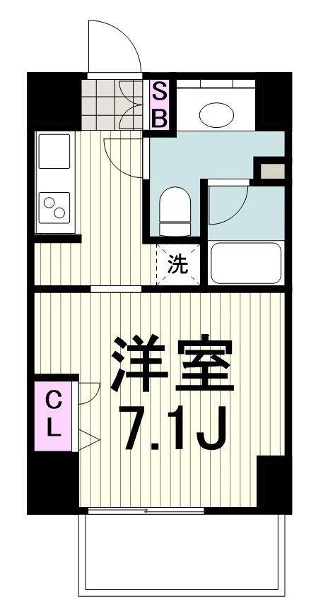 レジディア新横浜(1K/3階)の間取り写真