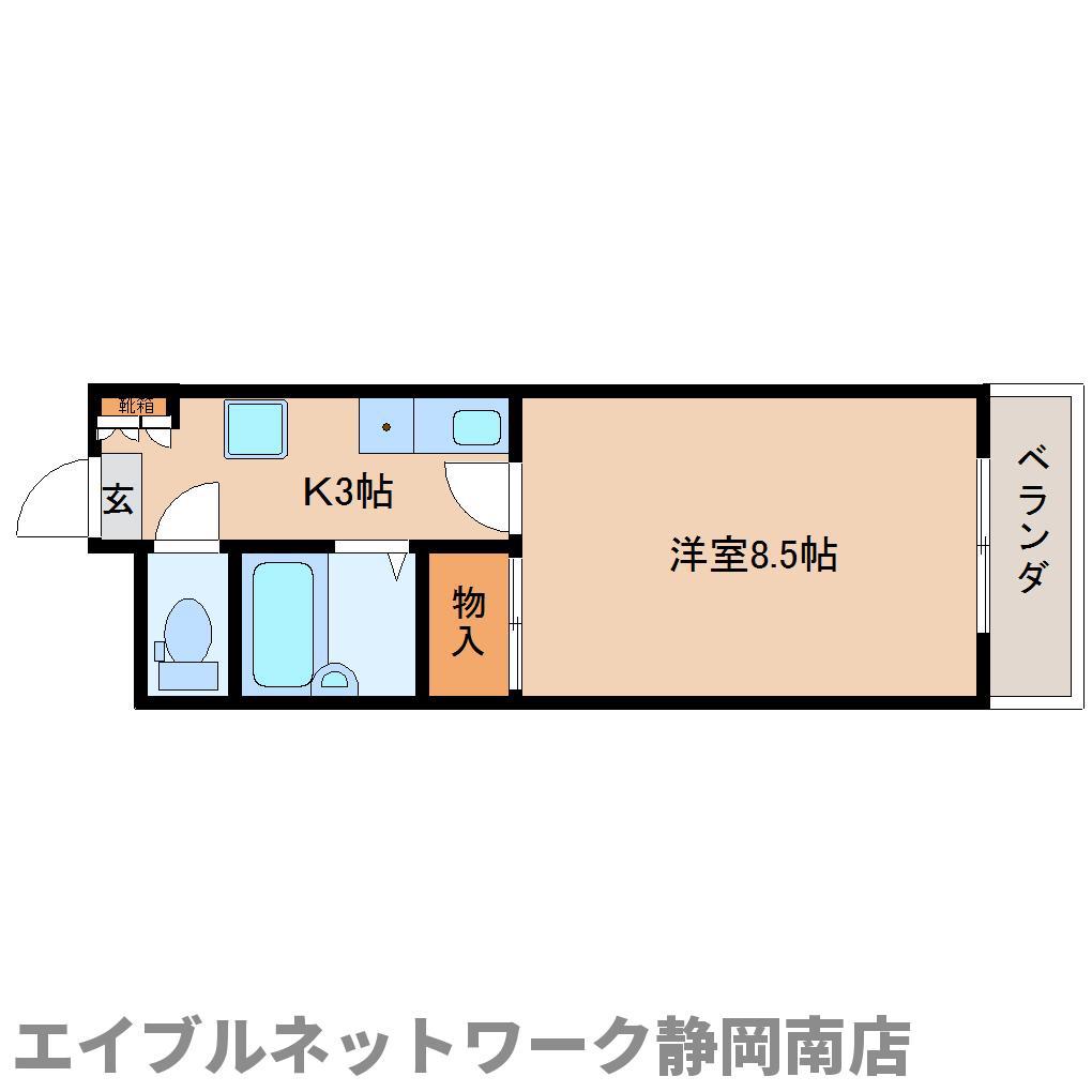 グランエスト(1K/3階)の間取り写真