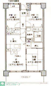 フォンテーヌ綱島(3LDK/5階)の間取り写真