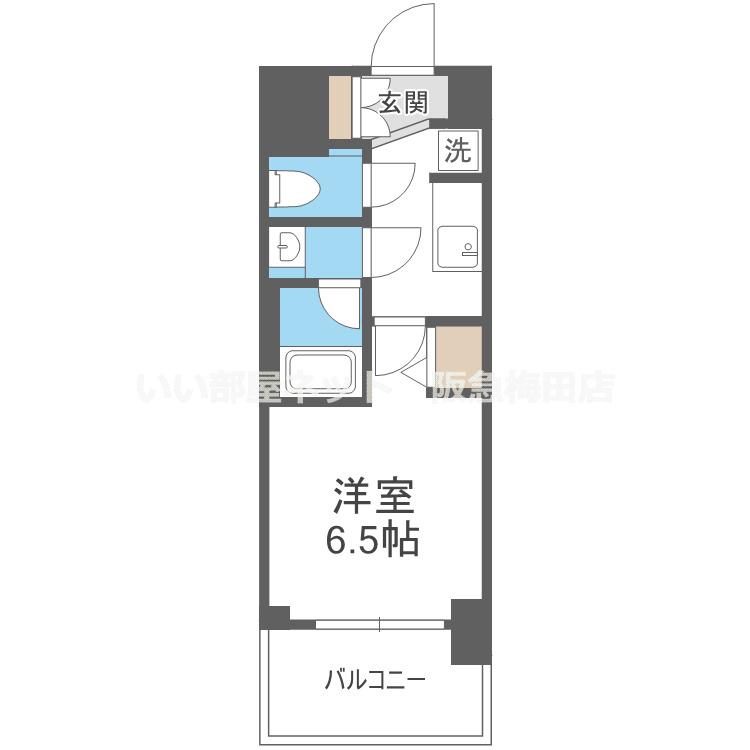スプランディッドVII(1K/2階)の間取り写真