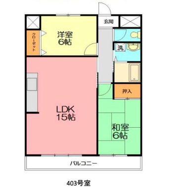 リステージ湘南川名(2LDK/4階)の間取り写真