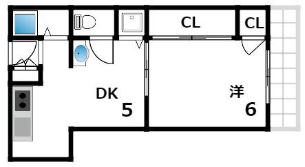 MINTII(1DK/3階)の間取り写真
