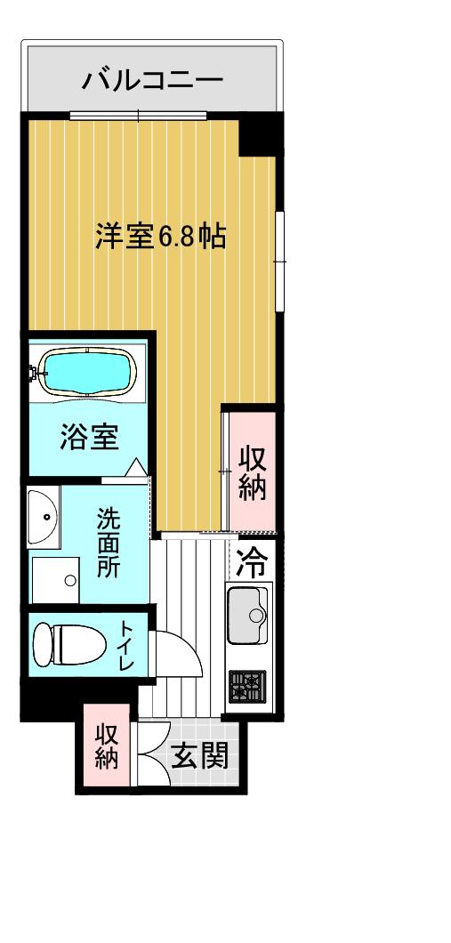 ミヤビヒルズ西池袋(1K/3階)の間取り写真