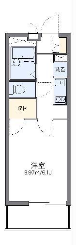 レオパレスくるみ(1K/4階)の間取り写真