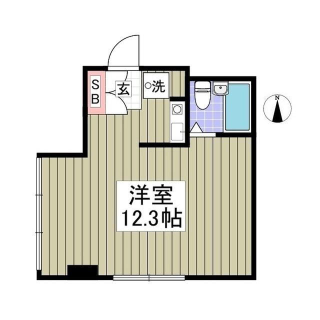 けやきヒルズ本町(ワンルーム/2階)の間取り写真