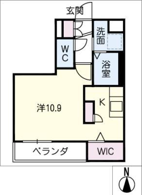 MAISONM(ワンルーム/2階)の間取り写真
