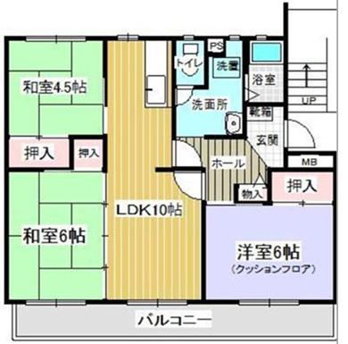 ミクリエ(3LDK/1階)の間取り写真