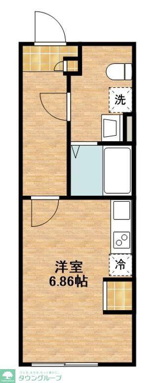THE PARK EXIA 大崎(ワンルーム/3階)の間取り写真