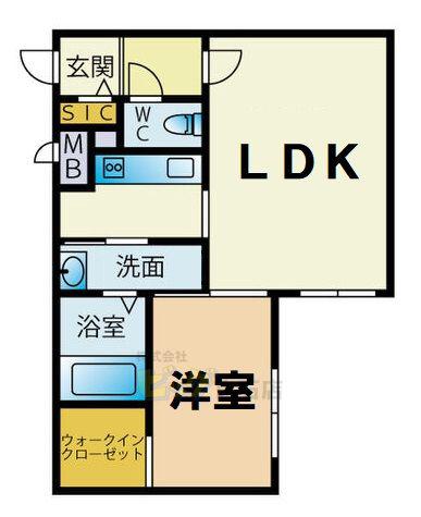 PREDONIA南郷(1LDK/4階)の間取り写真
