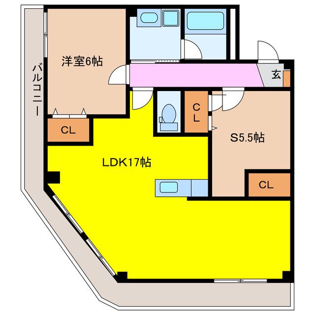 ファイブシティ(1SLDK/2階)の間取り写真