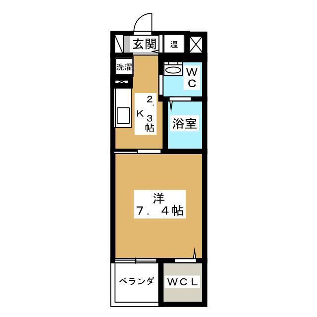 SIMBA.MJ(1K/4階)の間取り写真