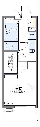 レオパレスおおさか御崎II(1K/3階)の間取り写真