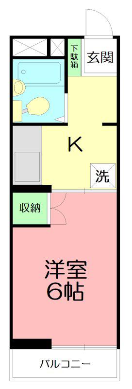 ストンリバーマンション(1K/3階)の間取り写真
