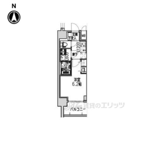 ARCOBALENO OSAKA FUSE(1K/8階)の間取り写真
