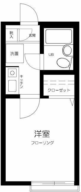 OZ壱番街B(1K/1階)の間取り写真