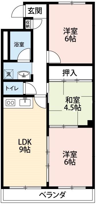 エミナンス竜美丘(3LDK/3階)の間取り写真